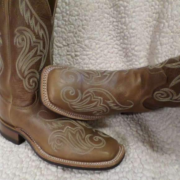 WOMEN PREOWN JUSTIN LEATHER COWGIRL BOOTS BRWN-sz 6.5 B - Picture 13 of 13